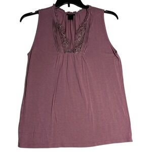 Ann Taylor Factory Sleeveless Top‎  Womens Size Medium Mauve Color